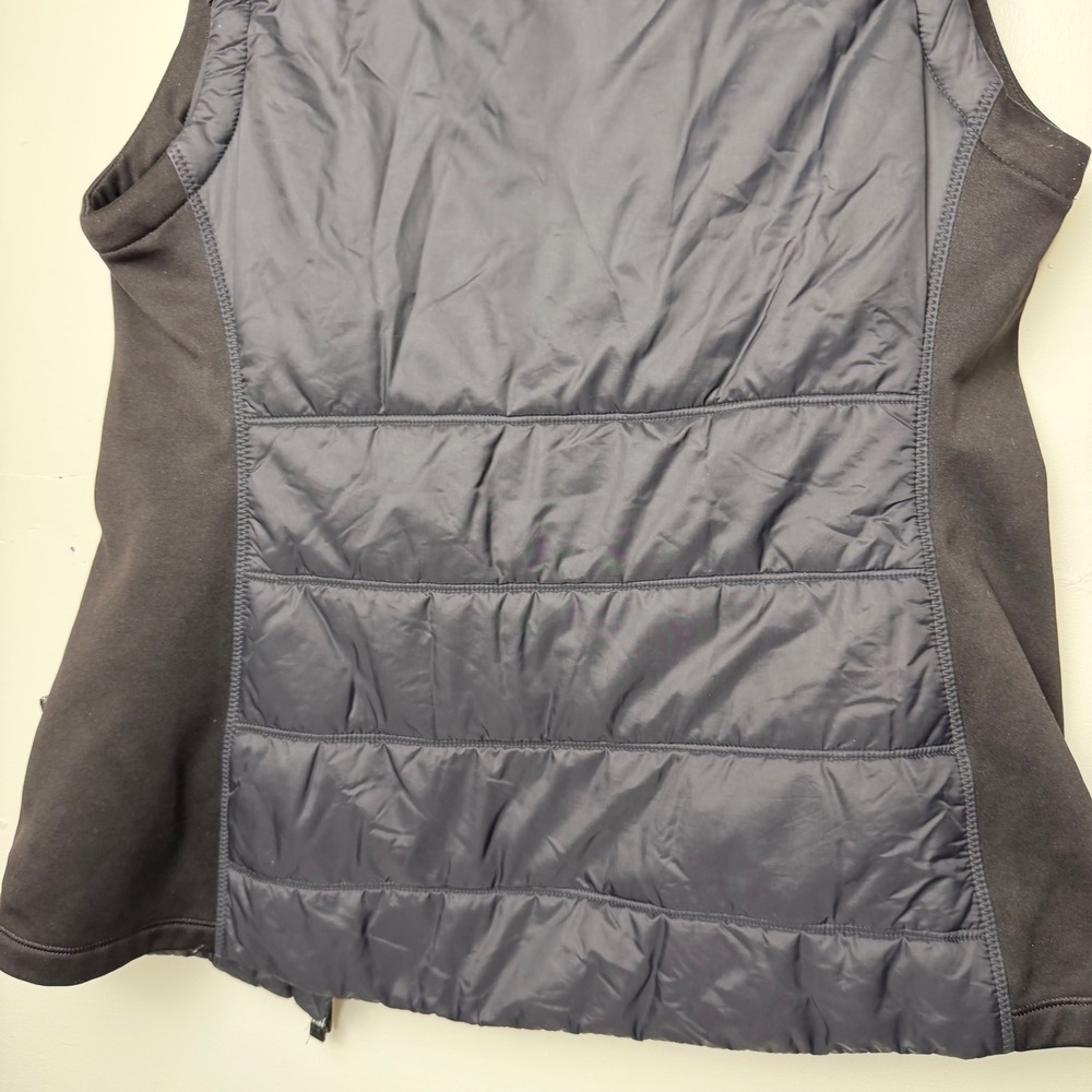 Athleta Black Zip Up Puffer Vest with Pockets Athleisure Sz S - Picture 9 of 10